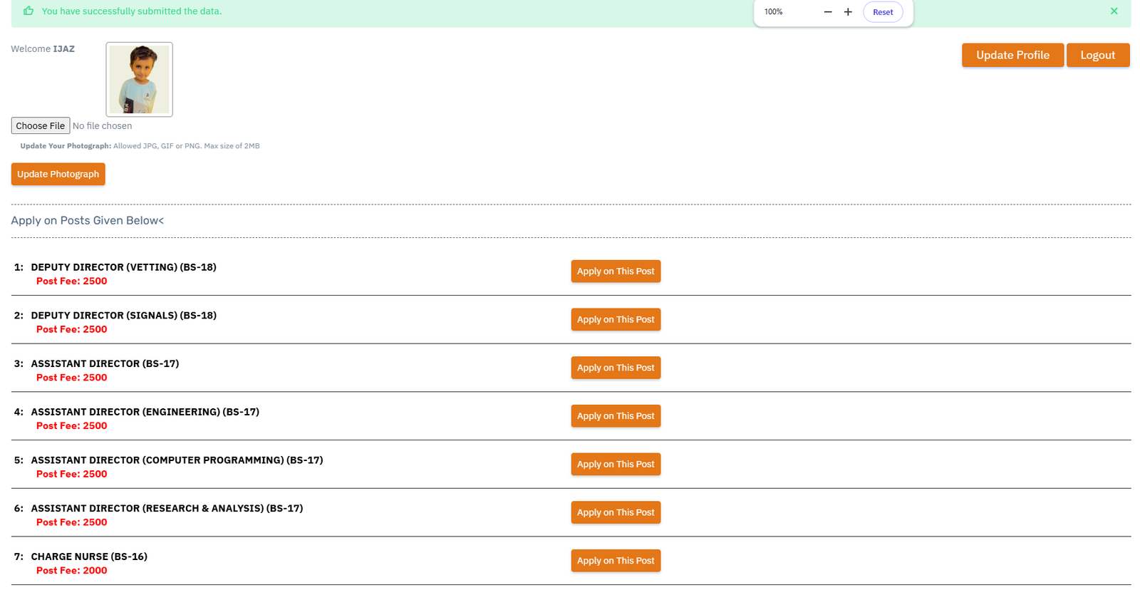 Ministry of Defence Jobs 2026 Select Post and Generate Challan